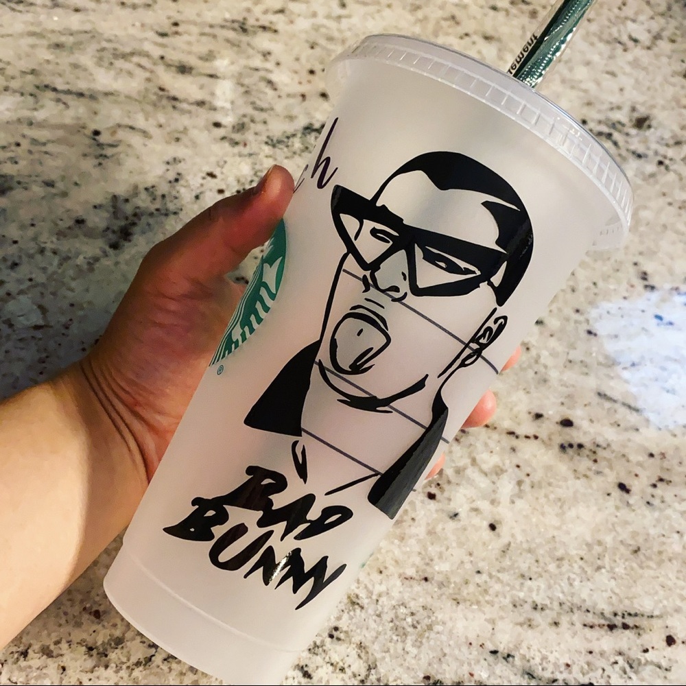 Bad Bunny 24oz Starbucks Tumblr